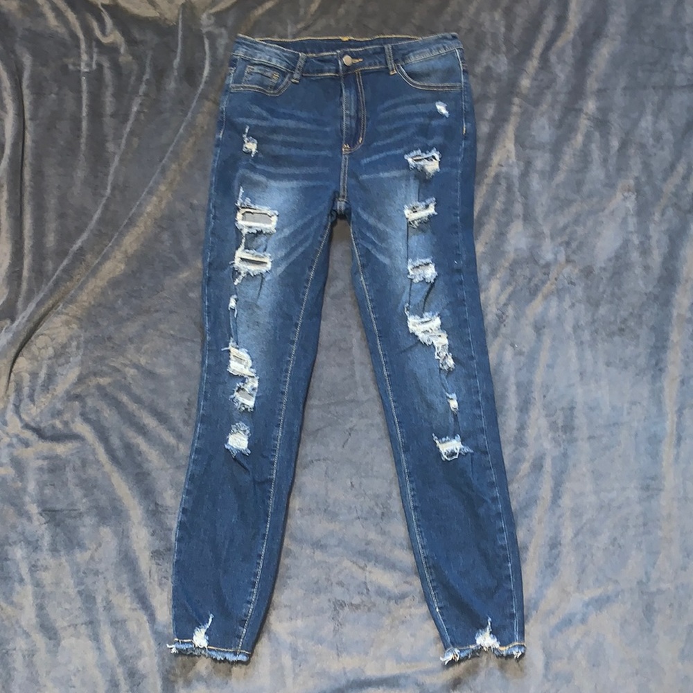 Shein stretchy ripped jeans
